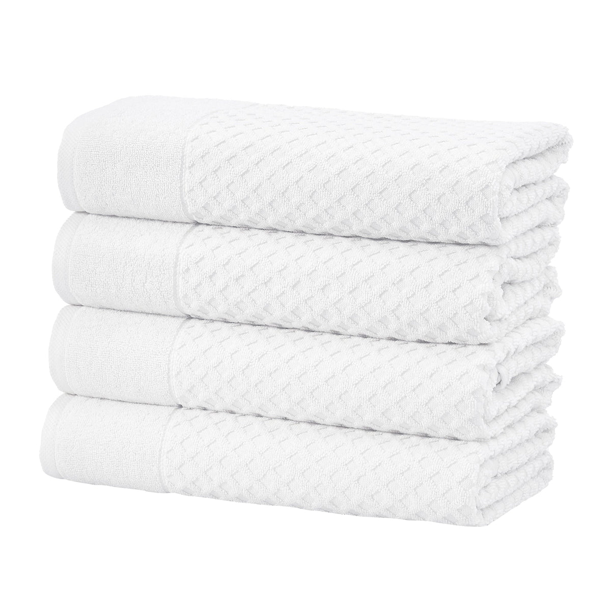 Cotton Diamond Waffle Weave Bath Towel Set - Grayson Collection by Great Bay Home