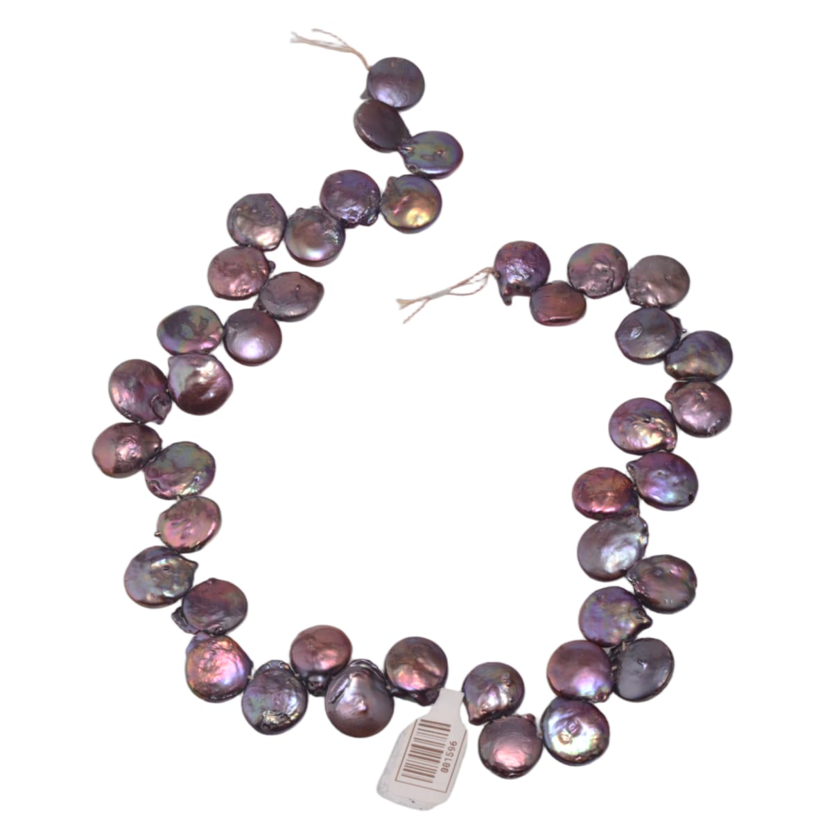 Maroon Peacock Freshwater Coin Pearls 16 Inch Strand - Lustrous Iridescent Beads by Continental Bead Suppliers