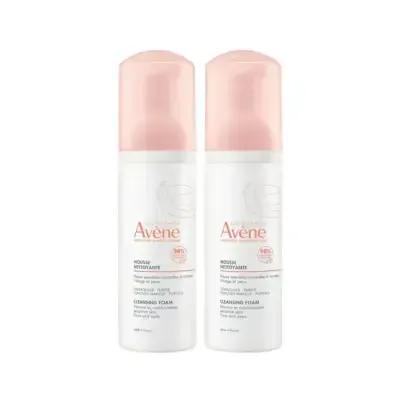 Avene Gentle Face Cleansing Mousse - Sensitive & Normal to Combination Skin - Removes Makeup, Dirt & Oil - Avene Thermal Water - 5.07 fl oz (Dual Pack) by Beauty Care Bag