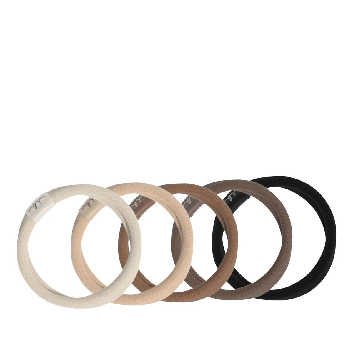 Invisibobble Mocha Hair Ties - 5 Pack, Stylish & Damage-Free Hair Management for Long Hair by Beauty Care Bag