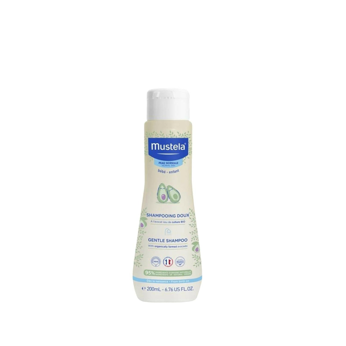 Mustela Gentle Baby Shampoo for Infants - 200ml, Natural & Hypoallergenic by Beauty Care Bag