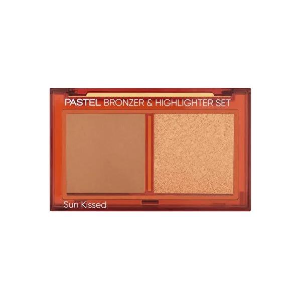 Pastel Profashion Bronzer & Highlighter Makeup Set - Cruelty-Free, Vegan, Dermatologically Tested - Sun Kissed Glow by Beauty Care Bag