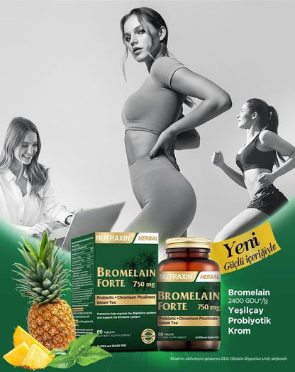 Nutraxin Bromelain Forte 60 tablets – view 3