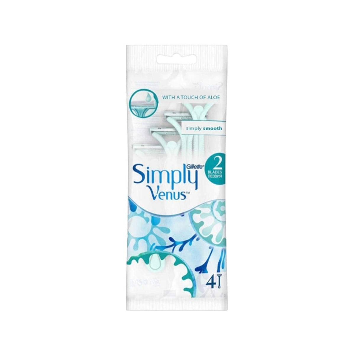 Gillette Venus Women's Disposable Razors - Pack of 4 | Convenient & Hygienic Shaving for Women by Beauty Care Bag