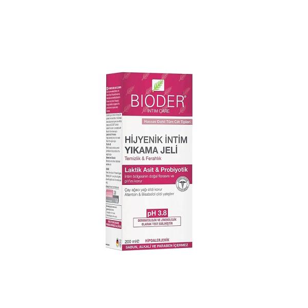 Bioder Intimate Wash: Gentle pH Balanced Feminine Hygiene Cleanser for Sensitive Skin with Tea Tree Oil - 200ml by Beauty Care Bag