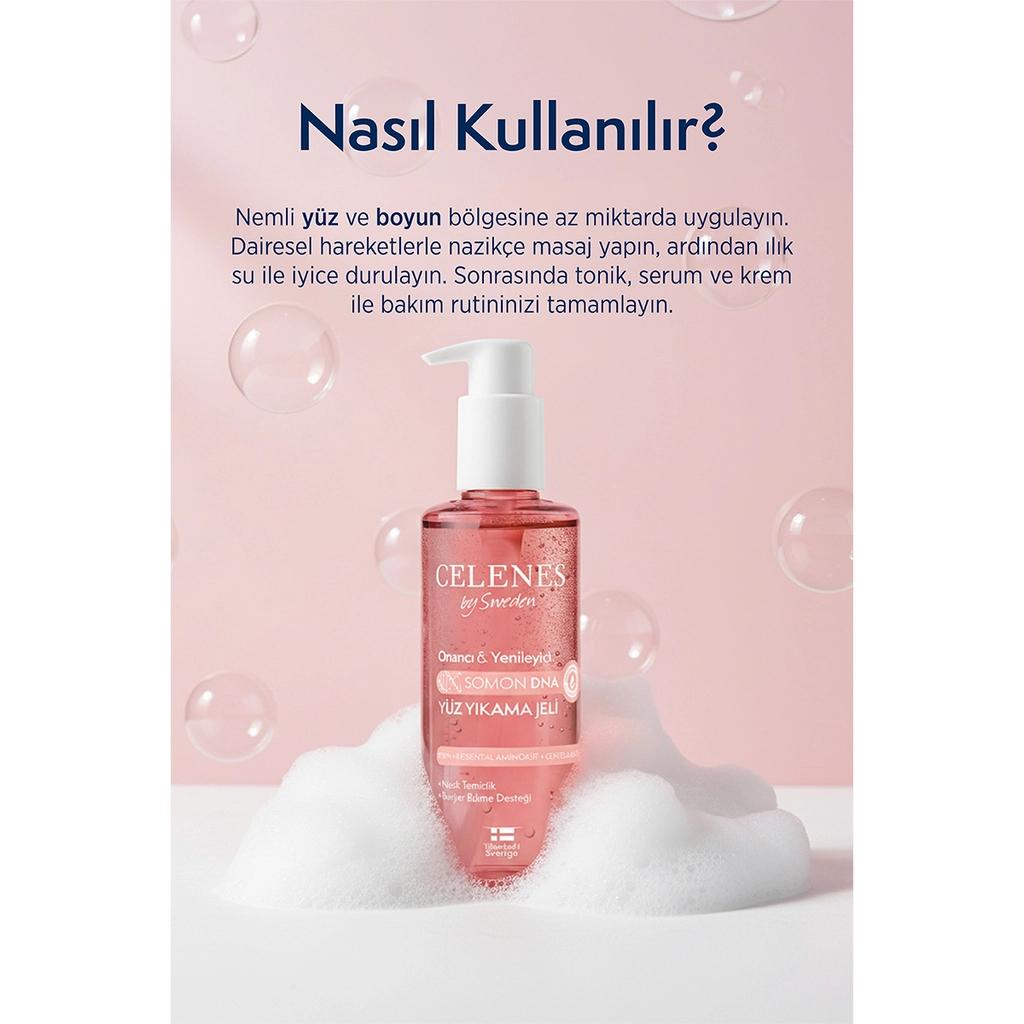 Celenes Salmon DNA Face Wash Gel for Youthful Glow 250 ml by Beauty Care Bag