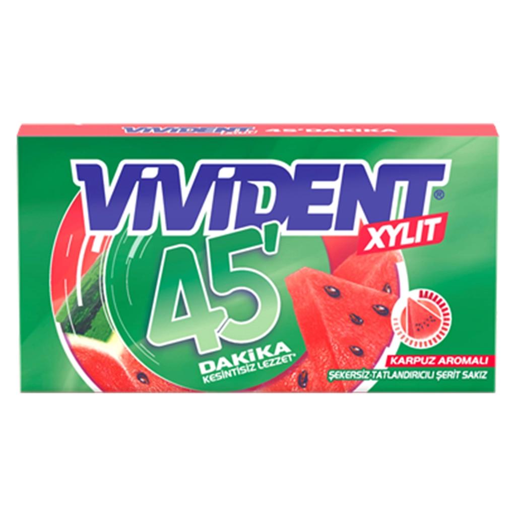 Vivident Xylit 45 Minutes Watermelon Chewing Gum 26g by Beauty Care Bag