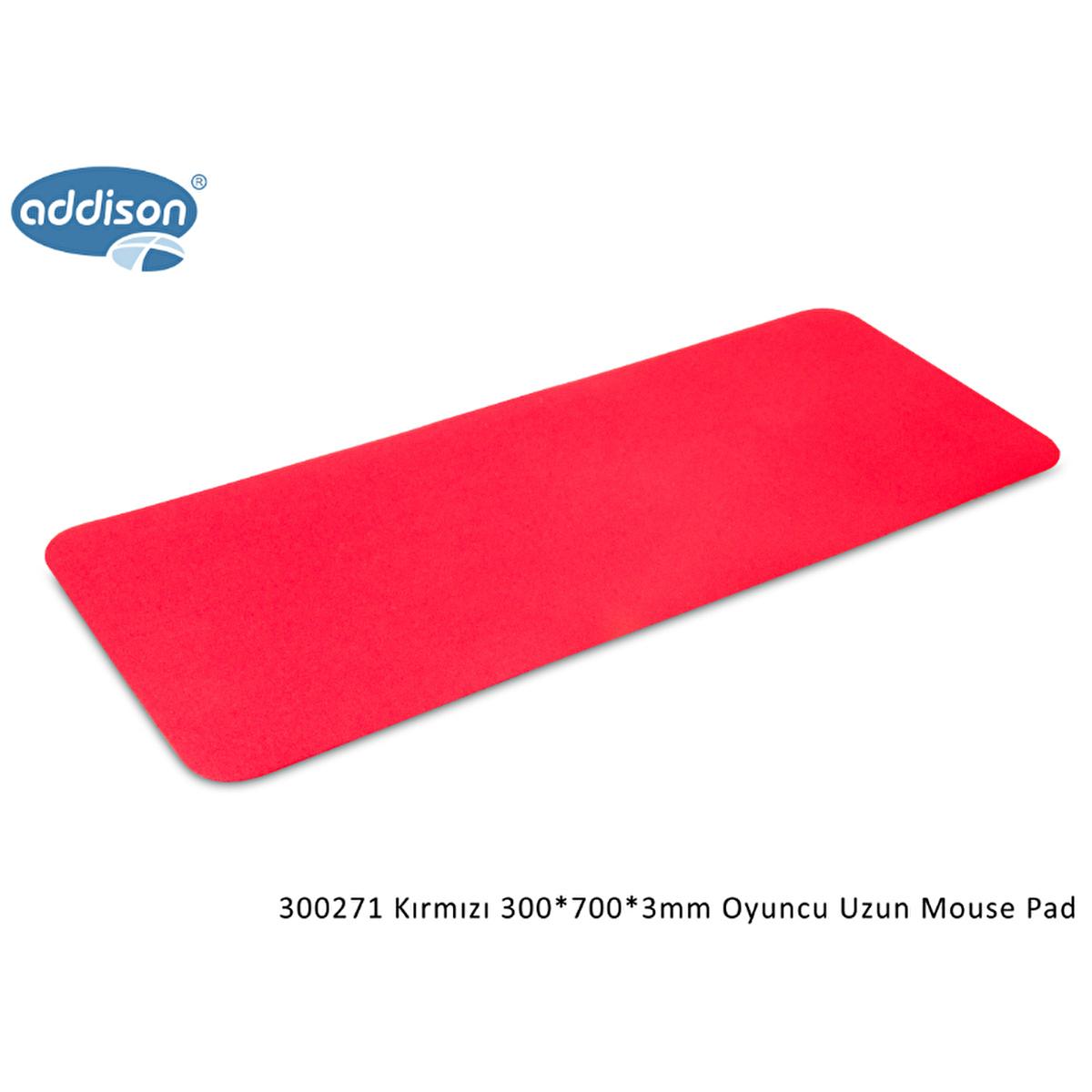 Addison Gaming Mouse Pad: Extra Large Red Non-Slip Extended Mat (27.5x11.8 in) for Enhanced Precision & Comfort by Beauty Care Bag