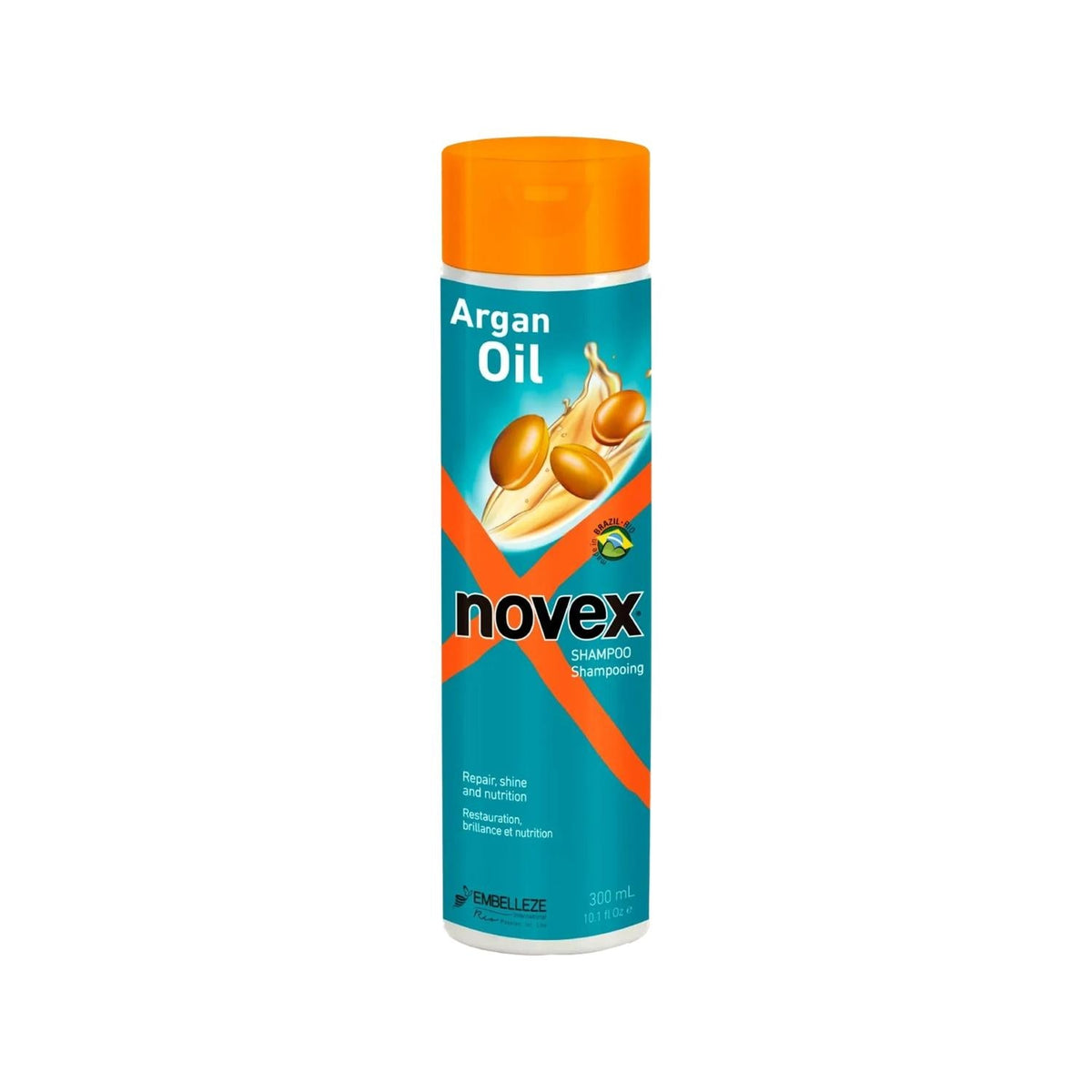 Novex Argan Oil Shampoo for Damaged Hair - Repairing & Nourishing Properties, 300 ml by Beauty Care Bag