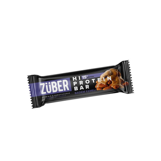 Zuber Almond High Protein Bar for Clean Energy 45g by Beauty Care Bag