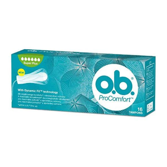 O.B Super Plus Tampons 16 Count - Feminine Hygiene Products for Heavy Flow Days by Beauty Care Bag