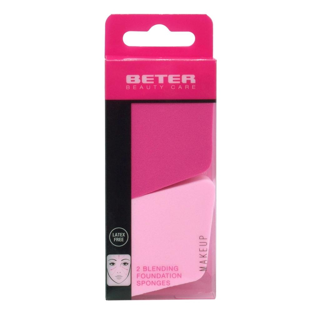 Beter Foundation Sponge Set for Smooth Blending 2 pcs by Beauty Care Bag