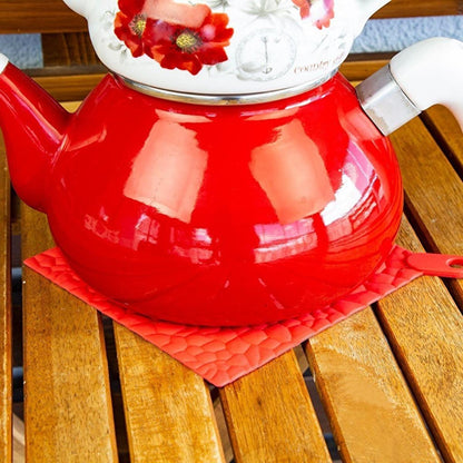 Decobella Silicone Trivet - Heat Resistant, Non-Slip, Compact Kitchen Accessory by Beauty Care Bag