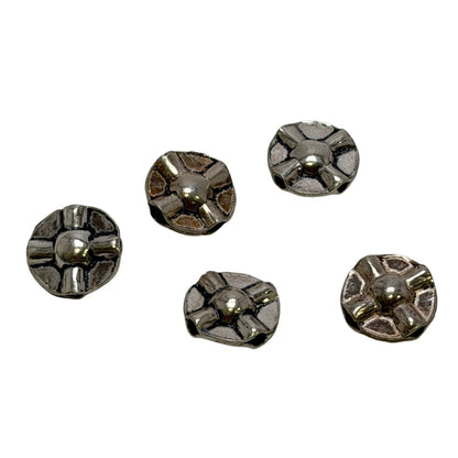 Sterling Silver 4-Hole Spacer Beads 12mm - Cross Pattern Design by Continental Bead Suppliers