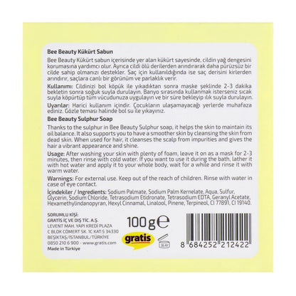 Bee Beauty Sulfur Bar Soap for Oily Skin 100g by Beauty Care Bag