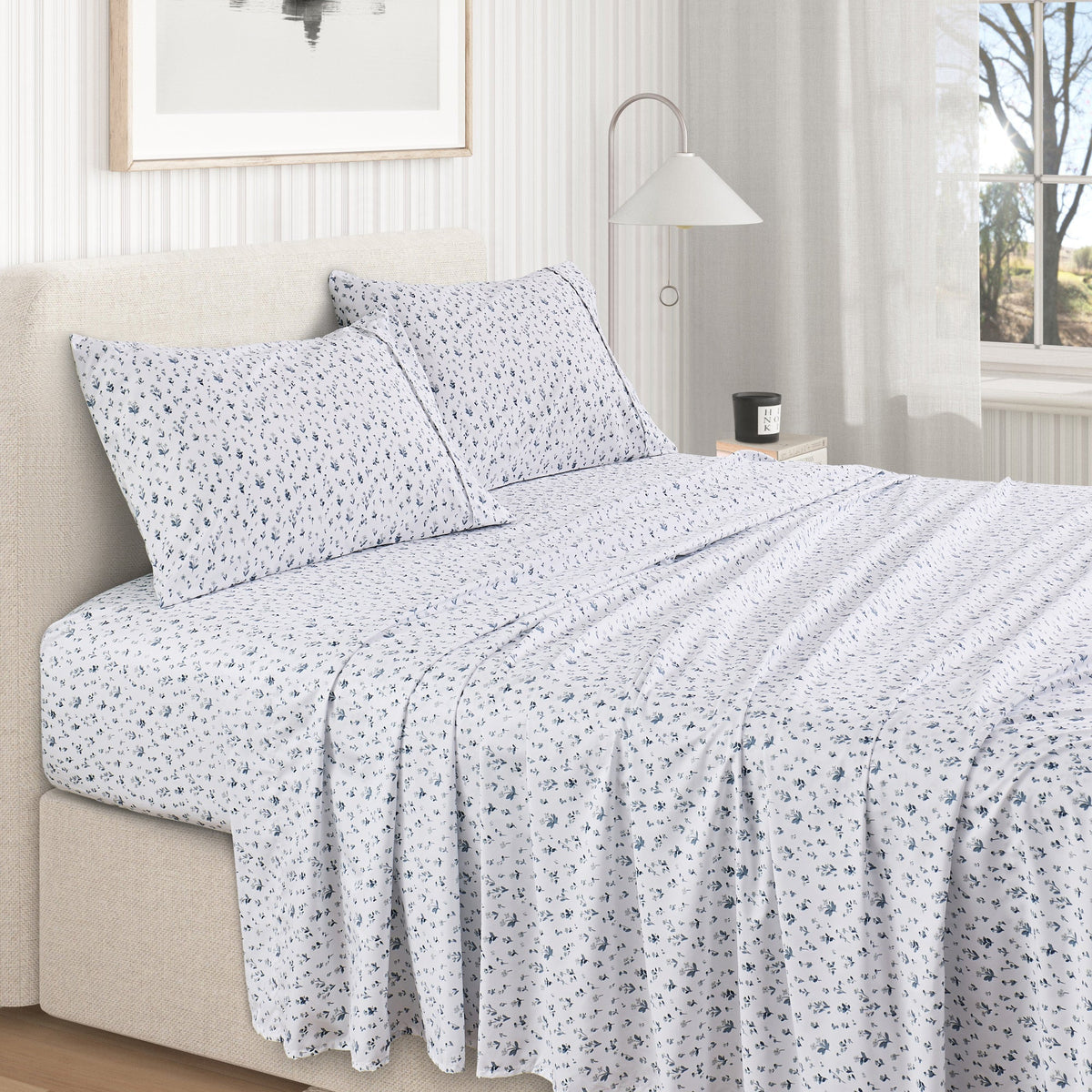 Watercolor Floral Sheet Set - Delia Collection by Great Bay Home