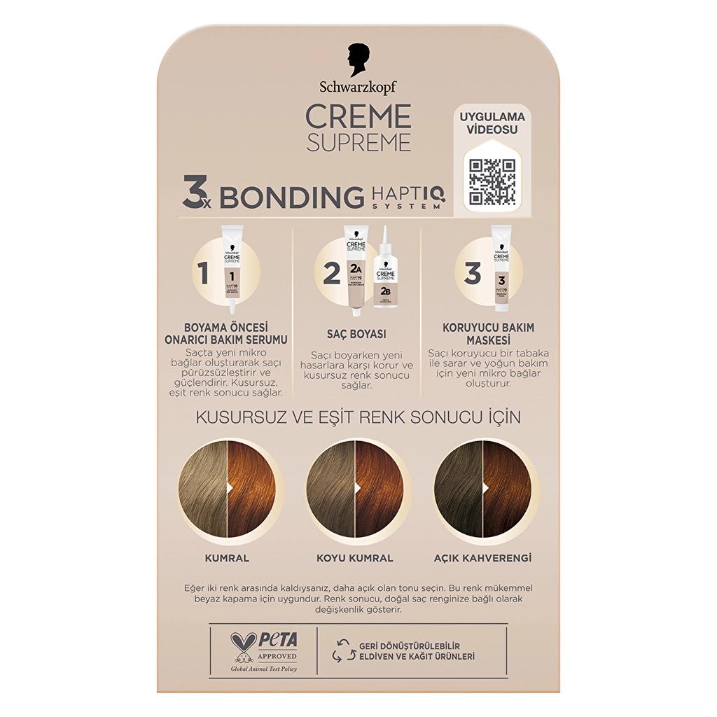 Schwarzkopf Creme Supreme Intense Care Hair Color 7-7 Warm Copper by Beauty Care Bag