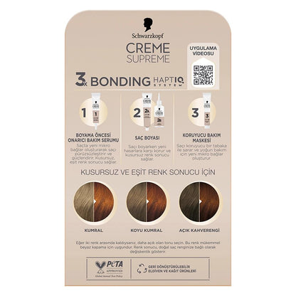 Schwarzkopf Creme Supreme Intense Care Hair Color 7-7 Warm Copper by Beauty Care Bag