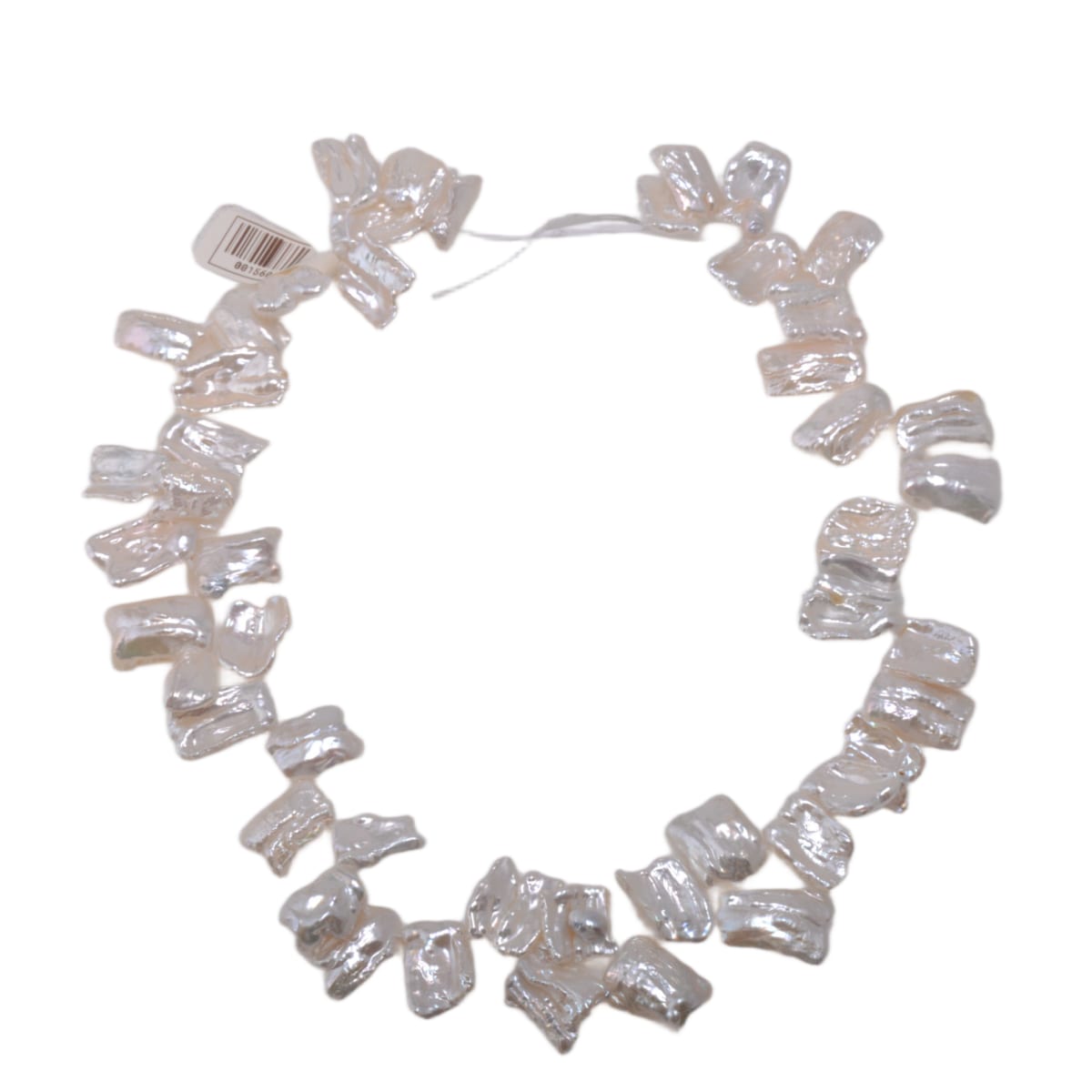 White Freshwater Keshi Pearl Strand 16in - Natural Baroque Pearl Beads by Continental Bead Suppliers