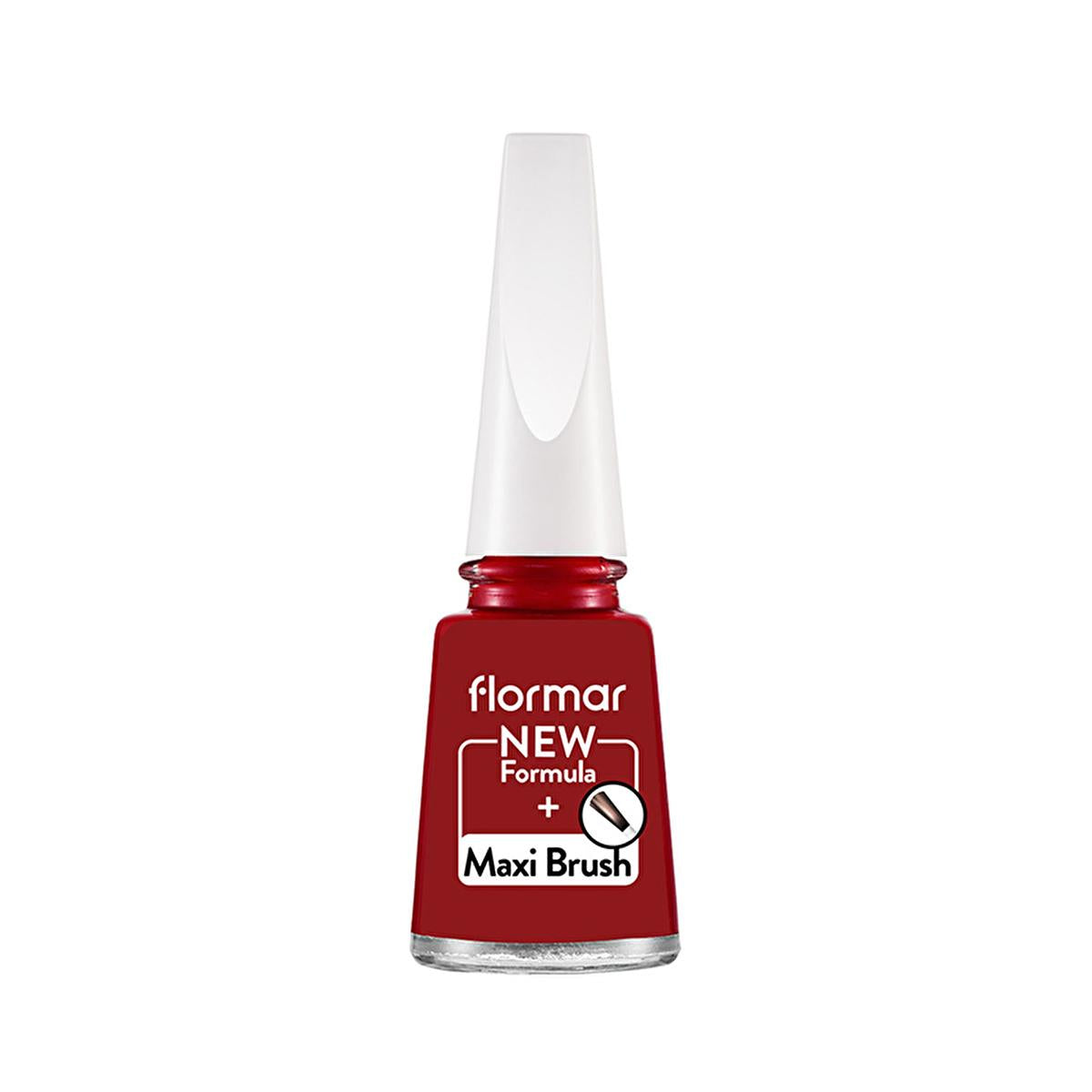 Flormar Bordeaux Scream Nail Polish: High Pigment, Long Lasting, Chip Resistant - Intense Red Nail Color for Healthy, Glossy Nails by Beauty Care Bag