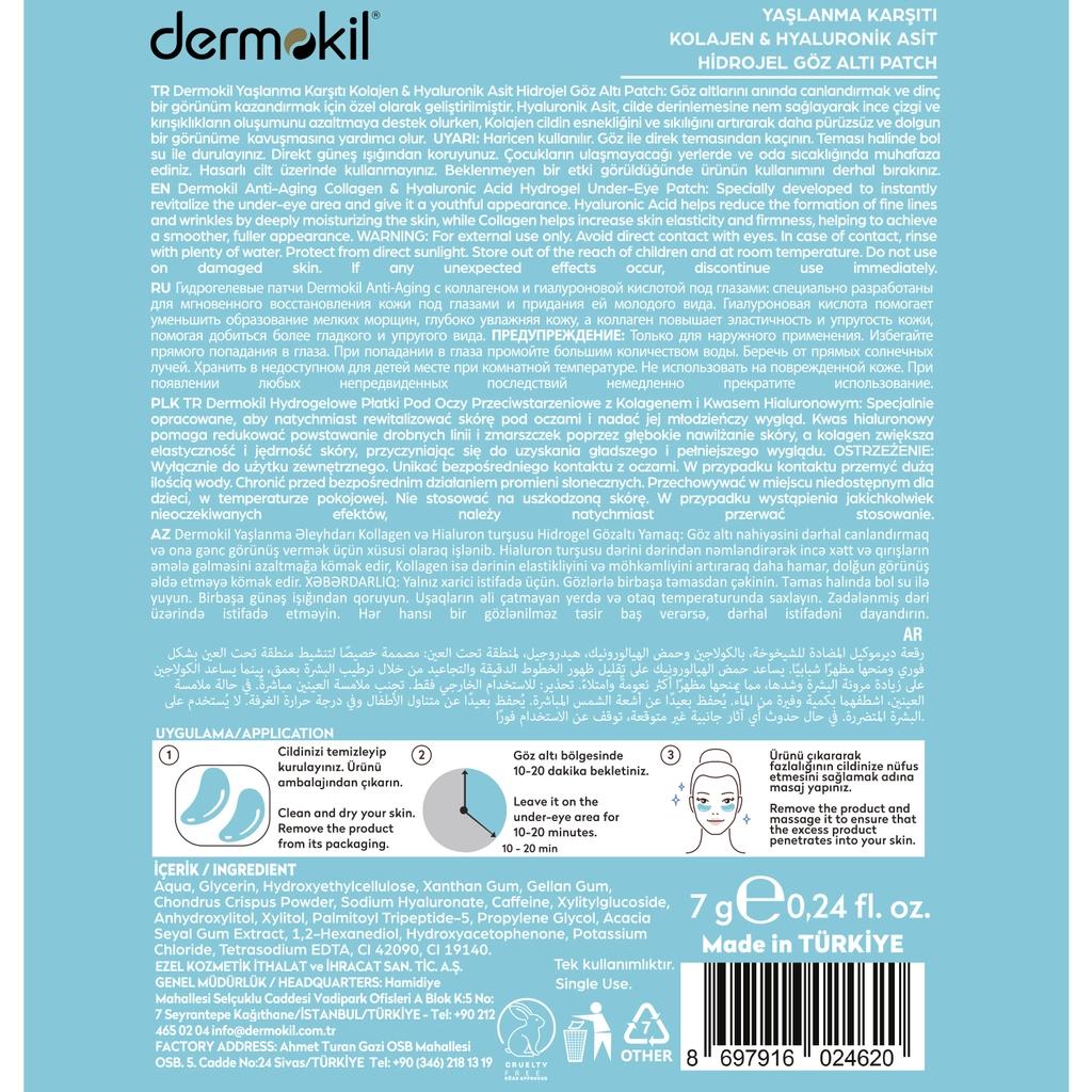 Dermokil Collagen & Hyaluronic Acid Hydrogel Eye Mask 7g by Beauty Care Bag