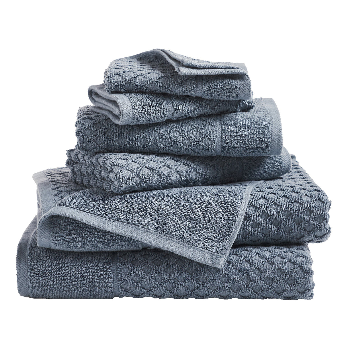 Cotton Diamond Waffle Weave Bath Towel Set - Grayson Collection by Great Bay Home
