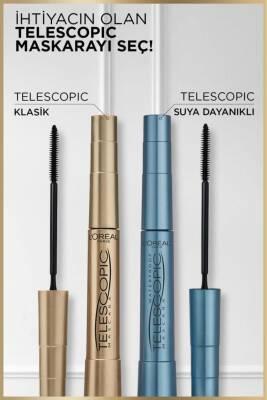 L'Oreal Paris Telescopic Waterproof Mascara - Black Lengthening Mascara for Long, Defined Lashes - Smudge-Proof, All-Day Wear by Beauty Care Bag