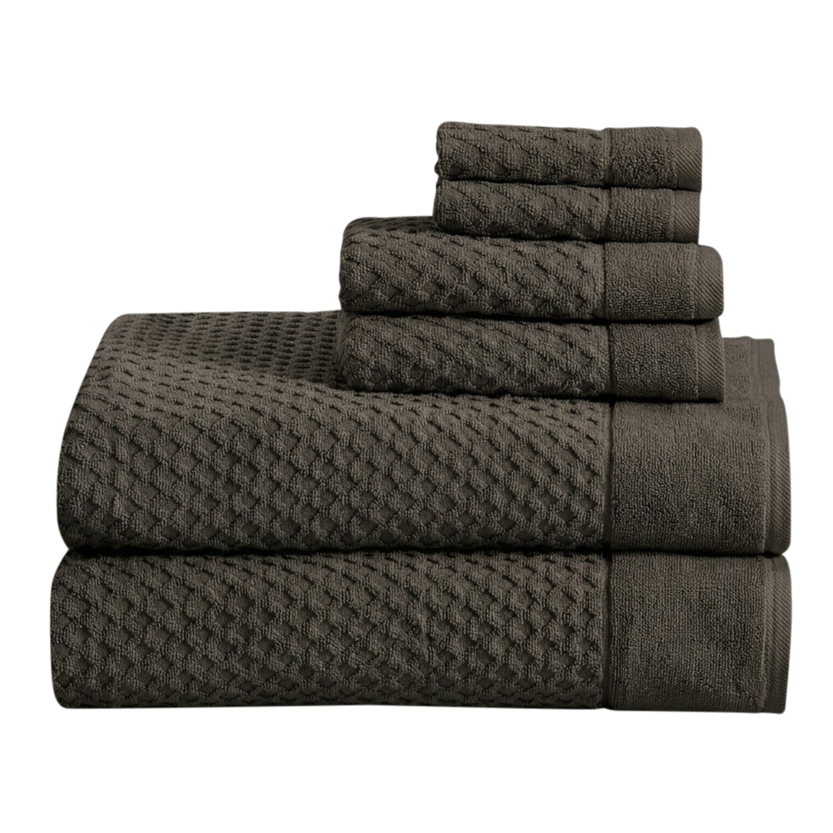 Cotton Diamond Waffle Weave Bath Towel Set - Grayson Collection by Great Bay Home