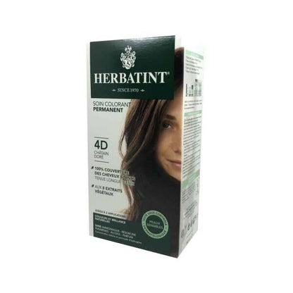 Herbatint 4D Golden Chestnut Hair Dye: Ammonia & Paraben-Free Herbal Color for Sensitive Scalp, Permanent DIY Color - Cruelty-Free by Beauty Care Bag