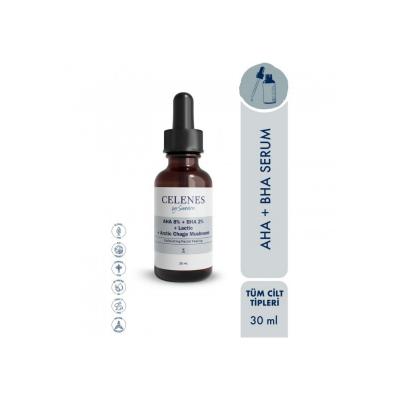 Celenes Exfoliating Serum with AHA, BHA, and Arctic Chaga Mushroom - Anti-Aging Skincare for All Skin Types by Beauty Care Bag