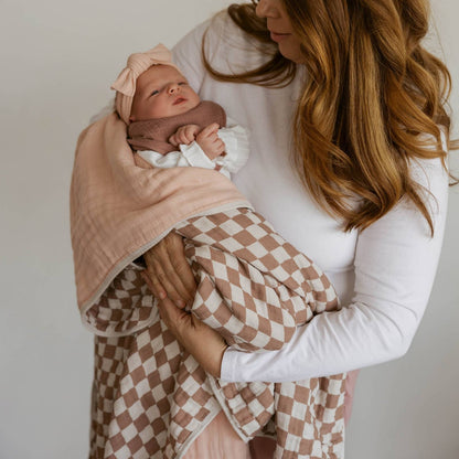 Rosewood Checker Quilt by Parker Baby Co.