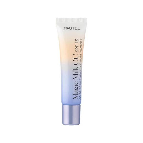 Pastel Magic Milk SPF15 CC Cream: Medium Deep Skin Tone Perfector, Vegan & Gluten-Free, Hydrating Hyaluronic Acid, Light Sun Protection by Beauty Care Bag