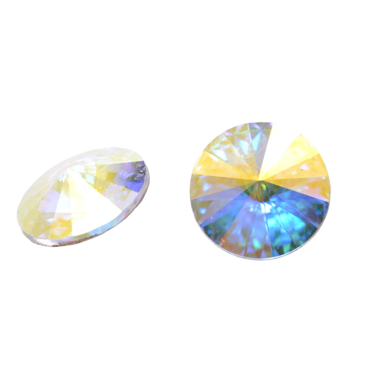 Swarovski 1122 Round Rivoli Crystal AB 10.5mm - Sold Individually by Continental Bead Suppliers