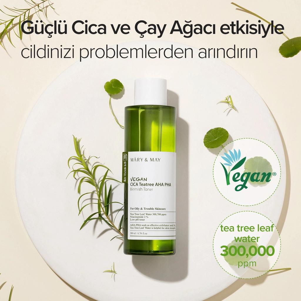 Mary & May Cica Tea Tree AHA PHA Toner 200ml by Beauty Care Bag