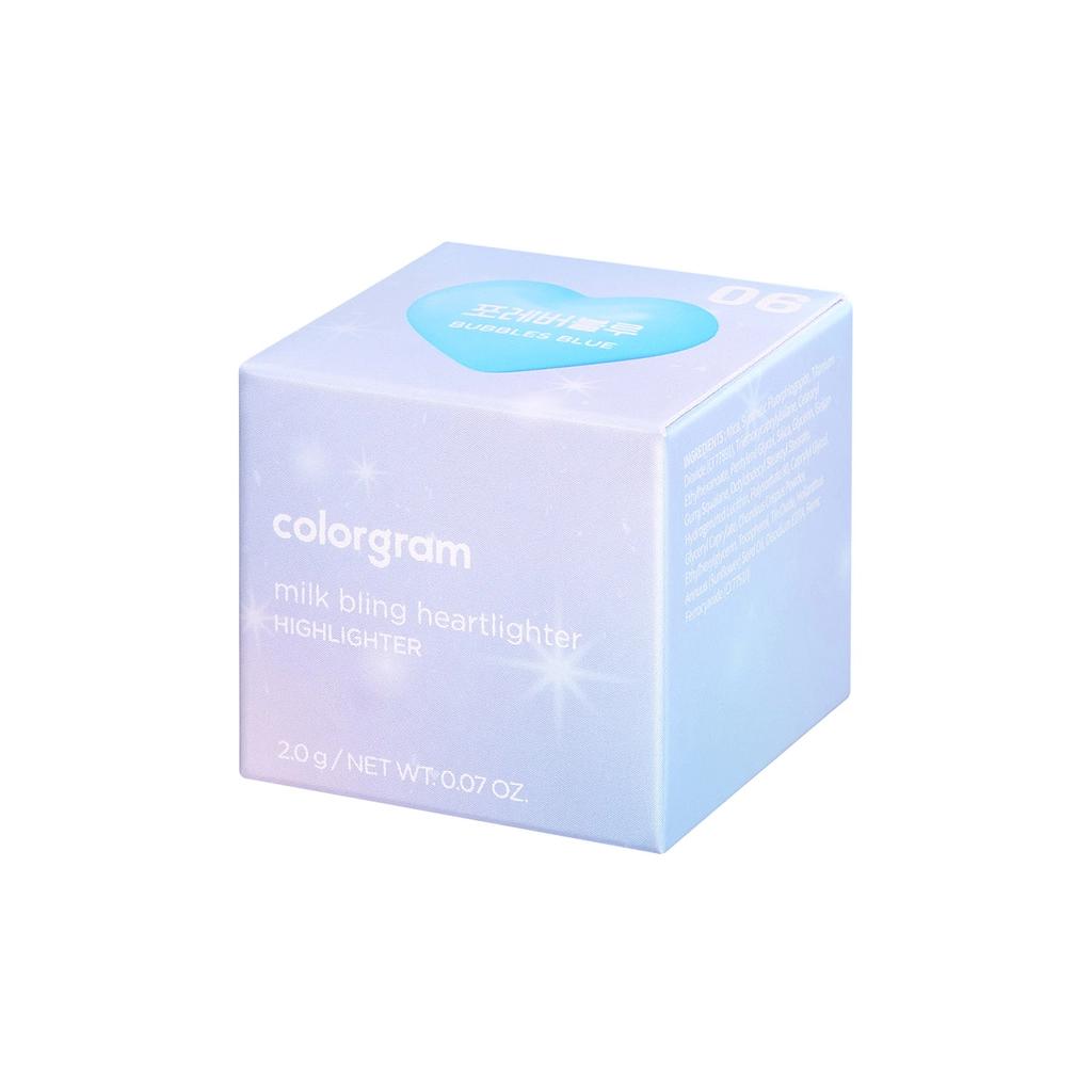 Colorgram Milk Bling Heartlighter 06 Bubbles Blue 2.2g by Beauty Care Bag