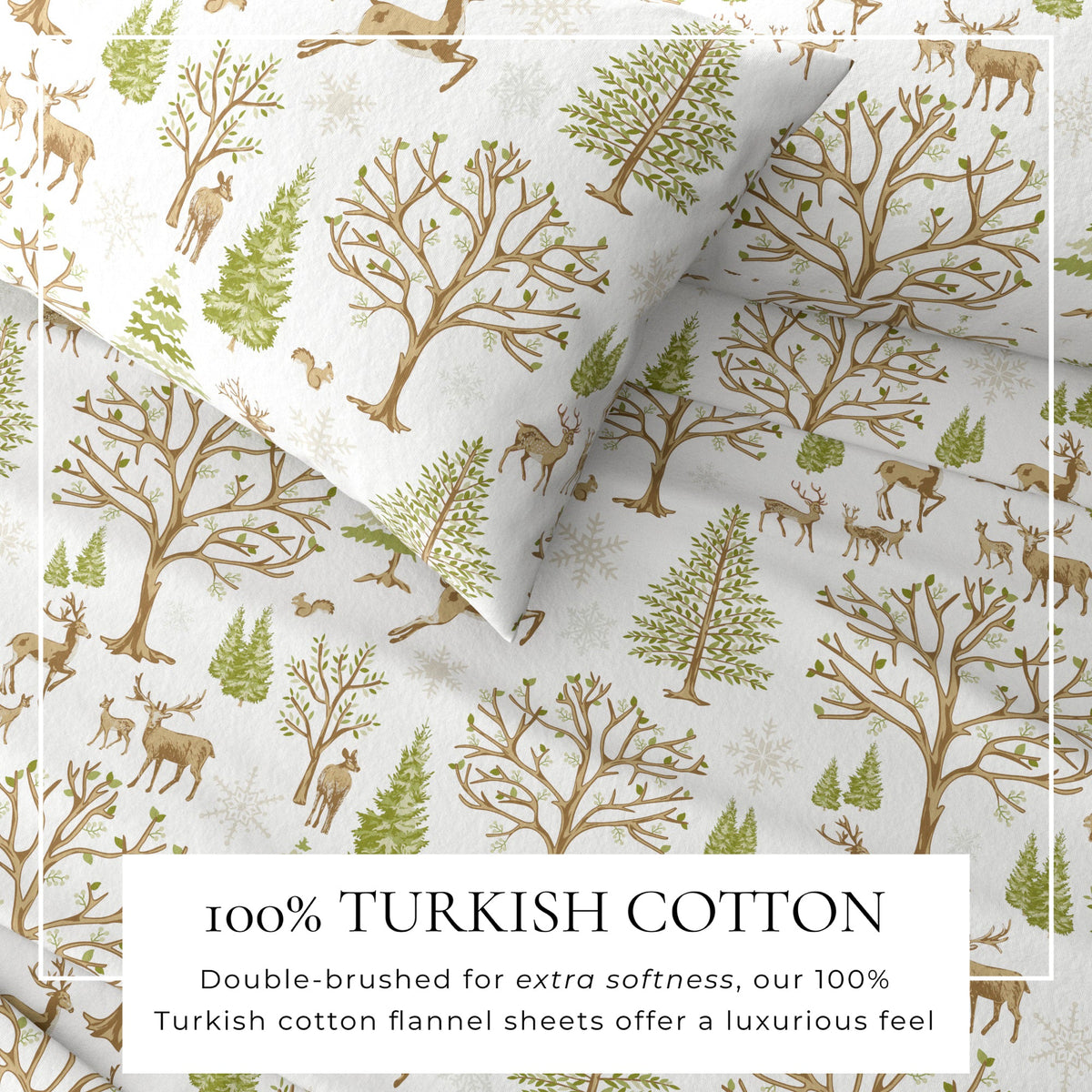 Turkish Cotton Flannel Sheet - Lakeview Collection by Great Bay Home