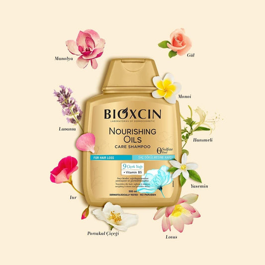 Bioxcin sulfate-free nourishing shampoo with 9 flower oils