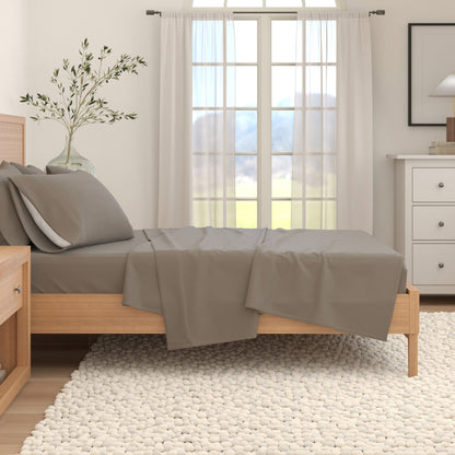 Cotton Solid Flannel Sheet - Nordic Collection by Great Bay Home