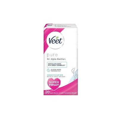 Veet Pure Wax Strips for Hair Removal - Easy & Convenient Body Hair Removal Solution by Beauty Care Bag