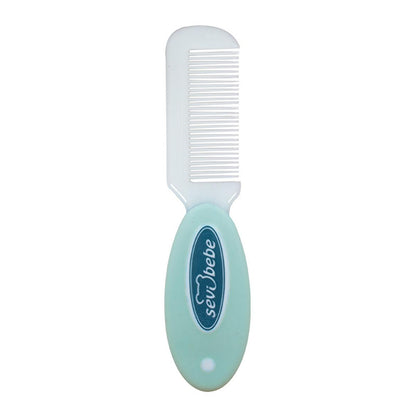 Sevi Bebe Baby Hair Brush and Comb Set - Natural Bristle, Gentle Grooming for Newborns by Beauty Care Bag