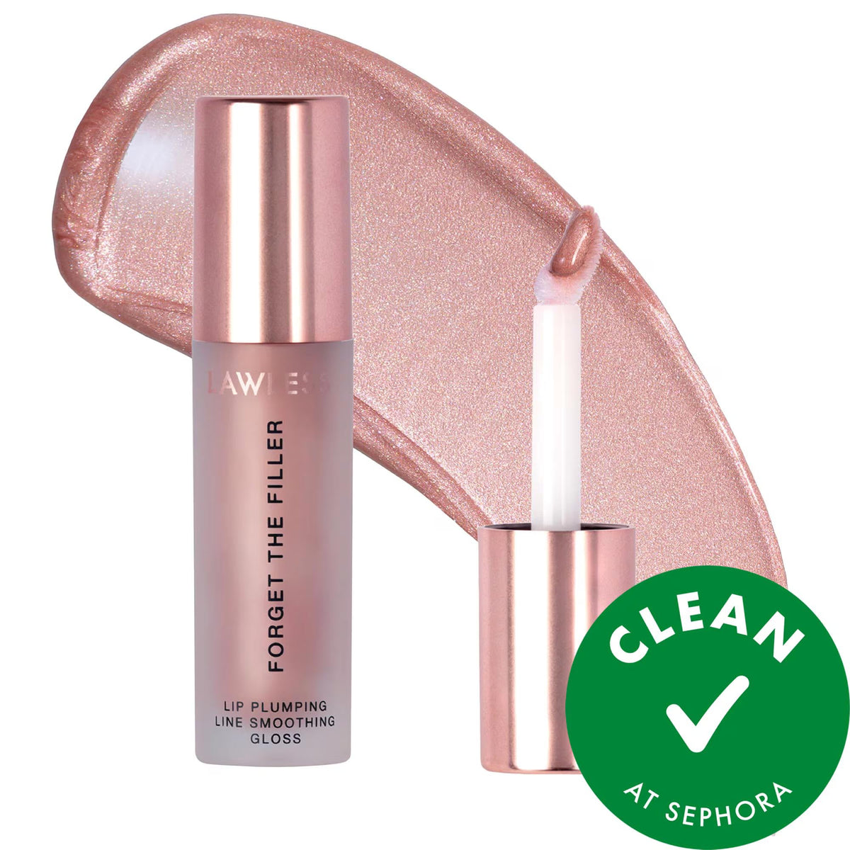 Forget The Filler Lip Plumper: Hydrating Vegan Gloss for Fuller, Smoother Lips | Visibly Increases Lip Volume & Reduces Lines by Beauty Care Bag