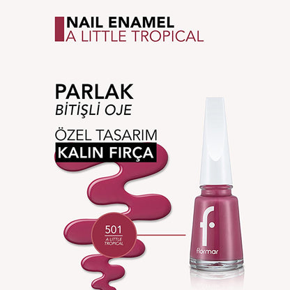 Flormar Nail Enamel - Long Lasting Nail Polish with Nail Care Benefits by Beauty Care Bag