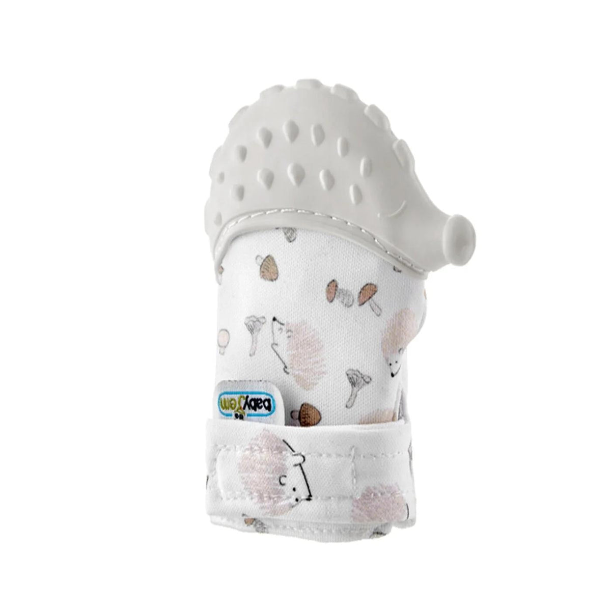 Babyjem Hedgehog Teething Mitten in Ecru by Beauty Care Bag