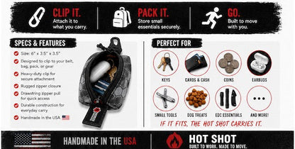 Hot Shot - Ranger - Keychain Pouch by Recycled Firefighter