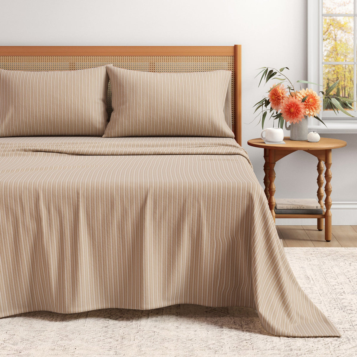 Turkish Cotton Flannel Sheet Set - Plaid & Stripe Collection by Great Bay Home