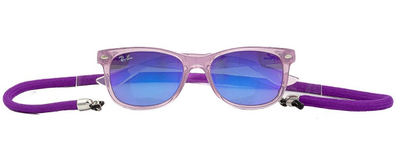 Ray-Ban 9052S 7147/B1 Lilac Transparent Sunglasses 47mm by Beauty Care Bag