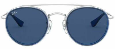 Ray-Ban 9647S 212/80 Grey Metal Round Sunglasses 46mm by Beauty Care Bag