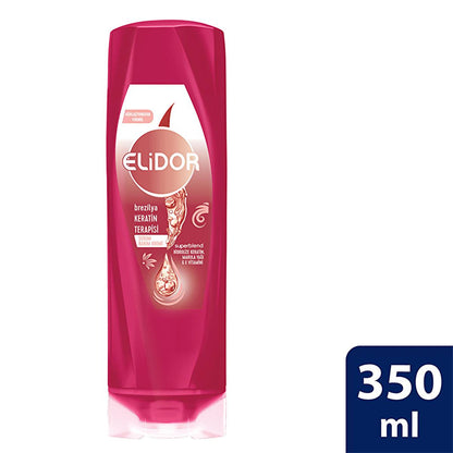 Elidor Brazilian Keratin Therapy Hair Serum - Nourishes, Smooths, and Adds Shine to Hair - 11.83 fl oz by Beauty Care Bag