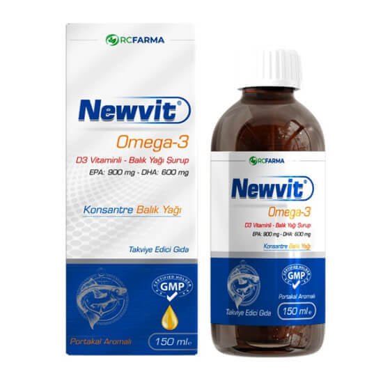 Rcfarma Newvit Omega 3 & Vitamin D3 Fish Oil Syrup 150 MLSupplementsTorqelo.com