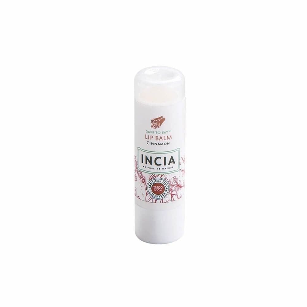 Incia Natural Cinnamon Lip Balm - Moisturizing, Organic Lip Care for Dry Lips - 6g by Beauty Care Bag